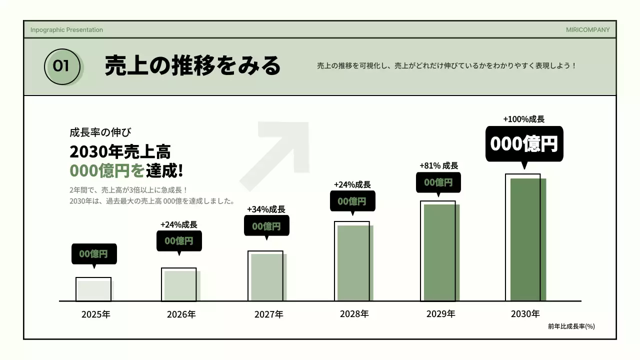 グレー モダン データ プレゼンテーション