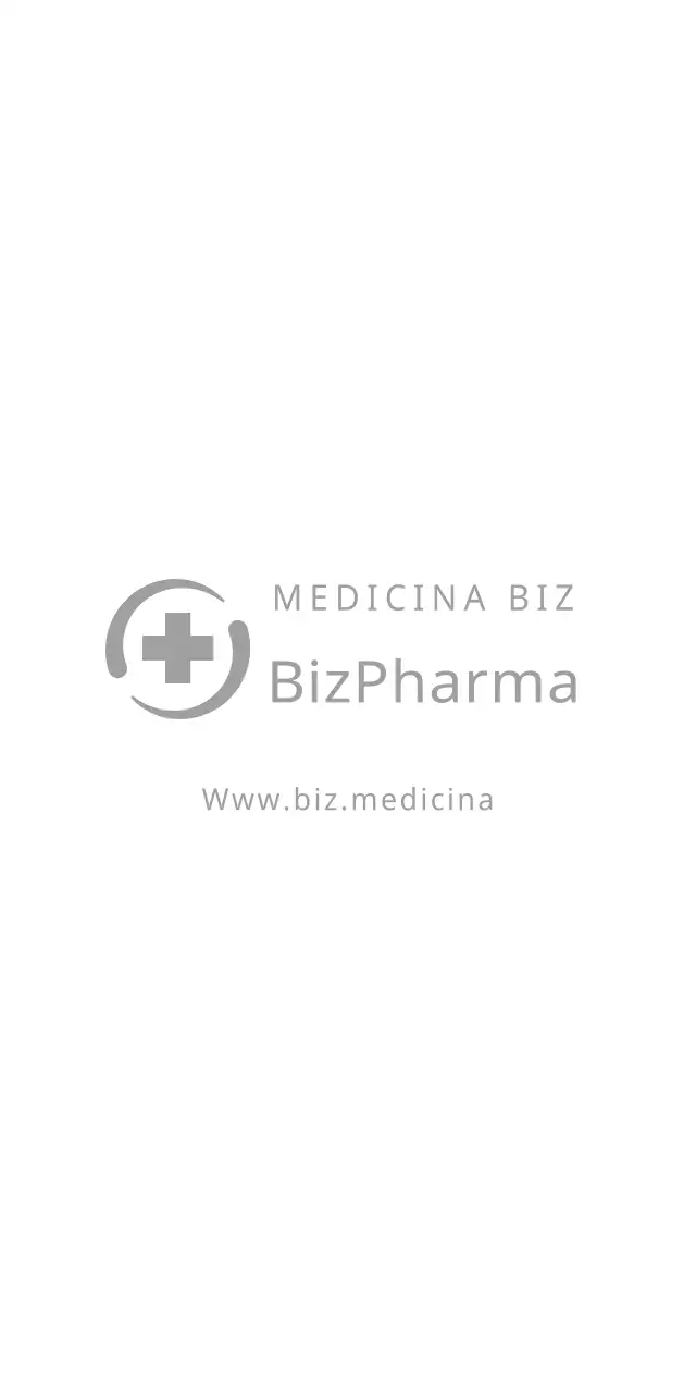 Empresa farmacêutica com logótipo e texto simples