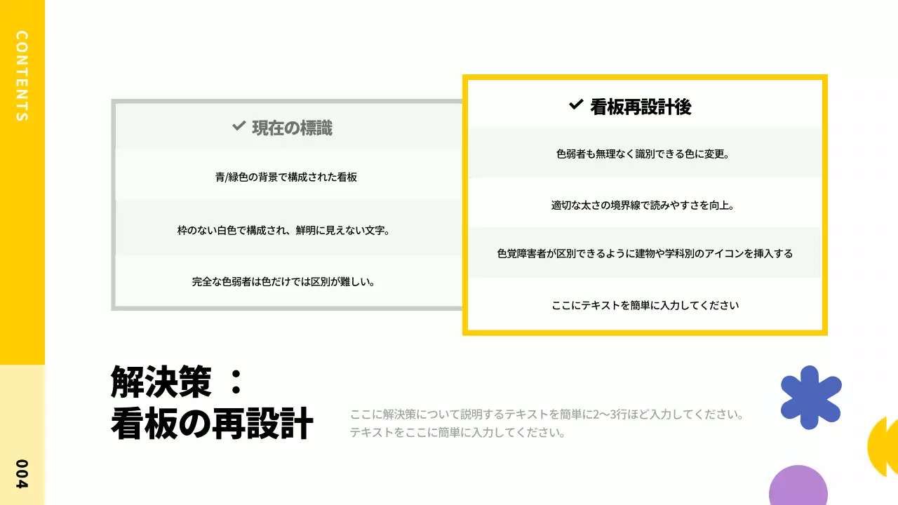 黄色 シンプル プロジェクト 資料 プレゼンテーション