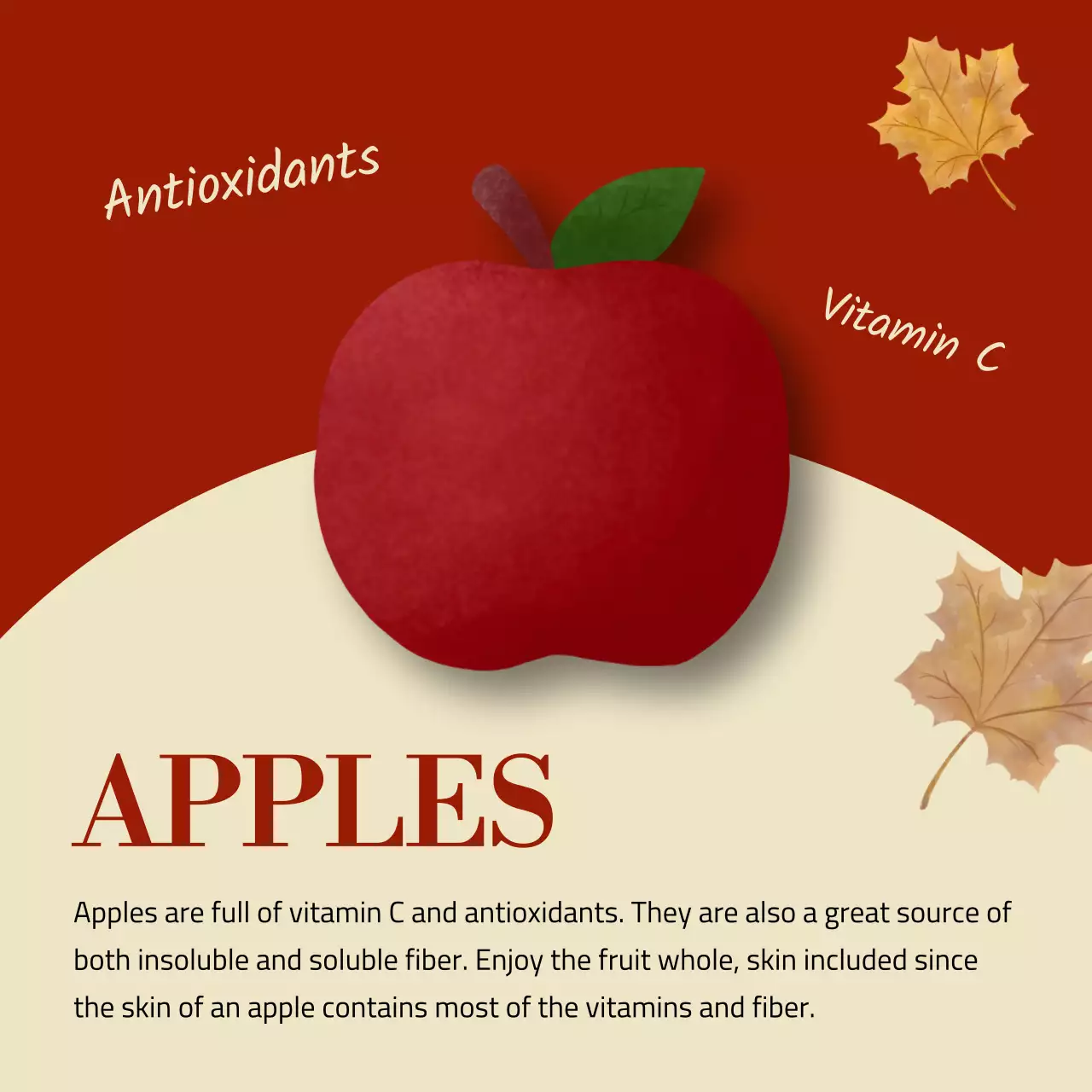 Promote simple seasonal fruits in red