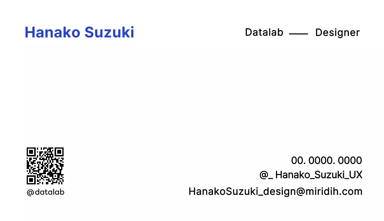 青い背景のビジネスロゴが入ったビジネス名刺
