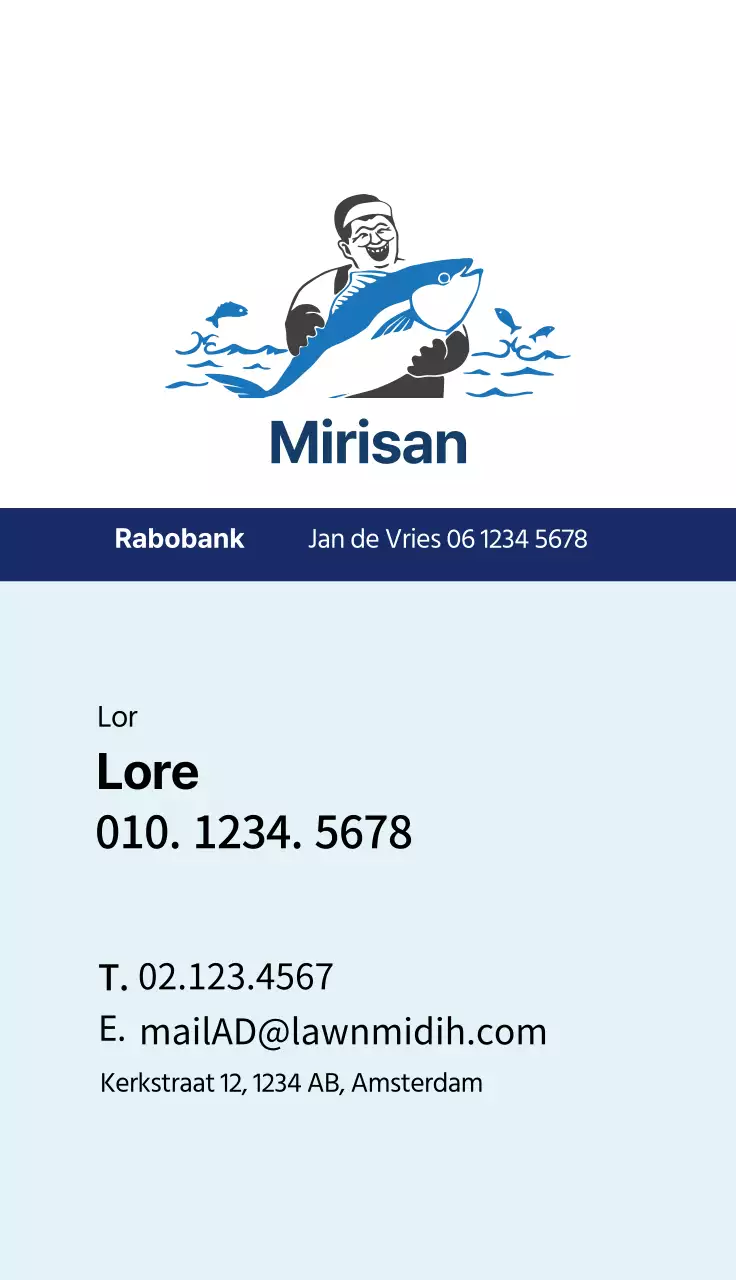 Blauw Illustratie Nette Visserij