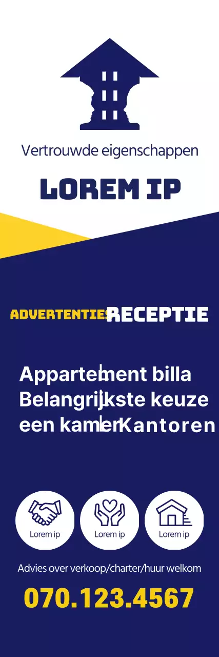 Marineblauwe eigendomsoverzichten