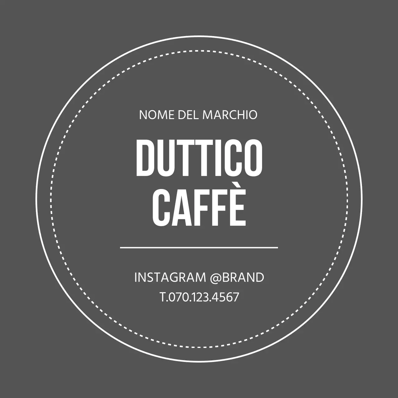 Cerchio di caffè con bordo grigio