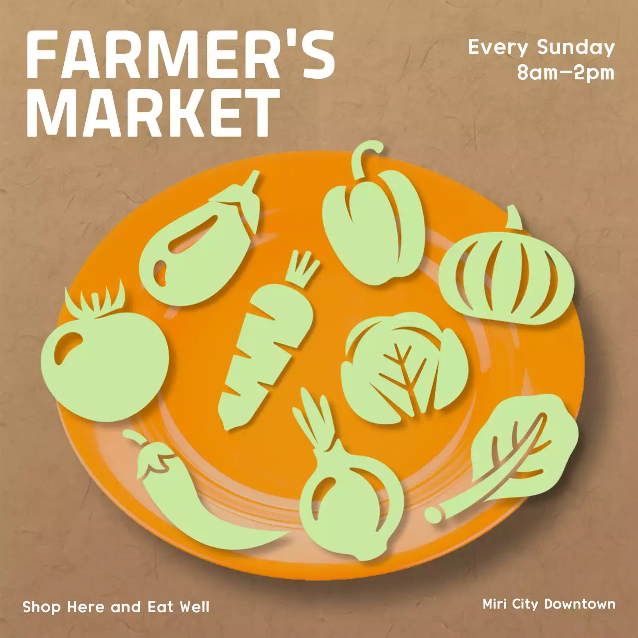 Orange Rustic Farmer's Promotion Instagram Post