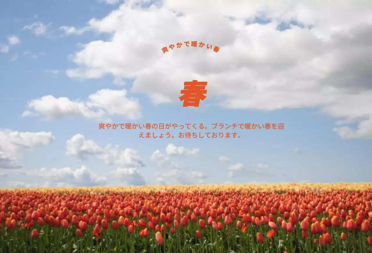 春の花をコンセプトにした暖かい感性のデザイン