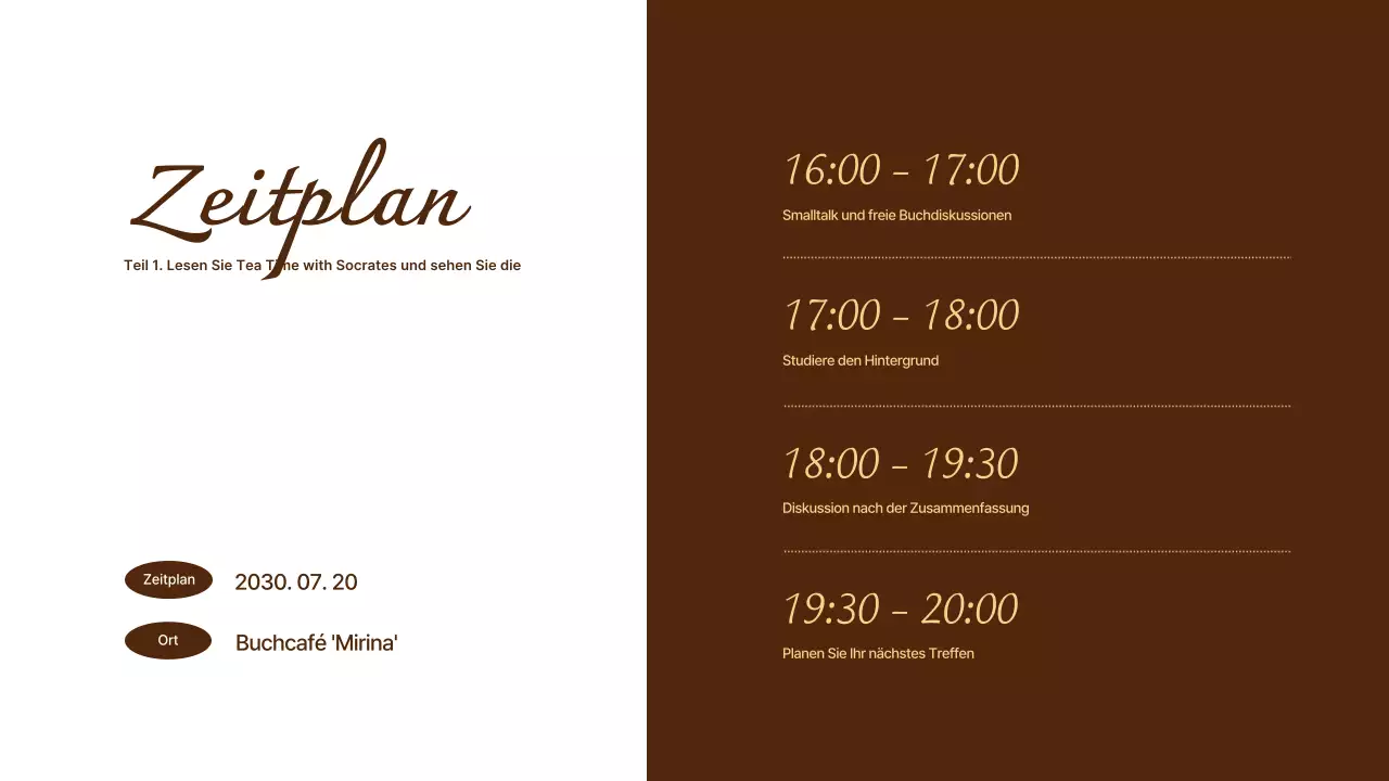 Braun gefärbter geisteswissenschaftlicher Buchclub