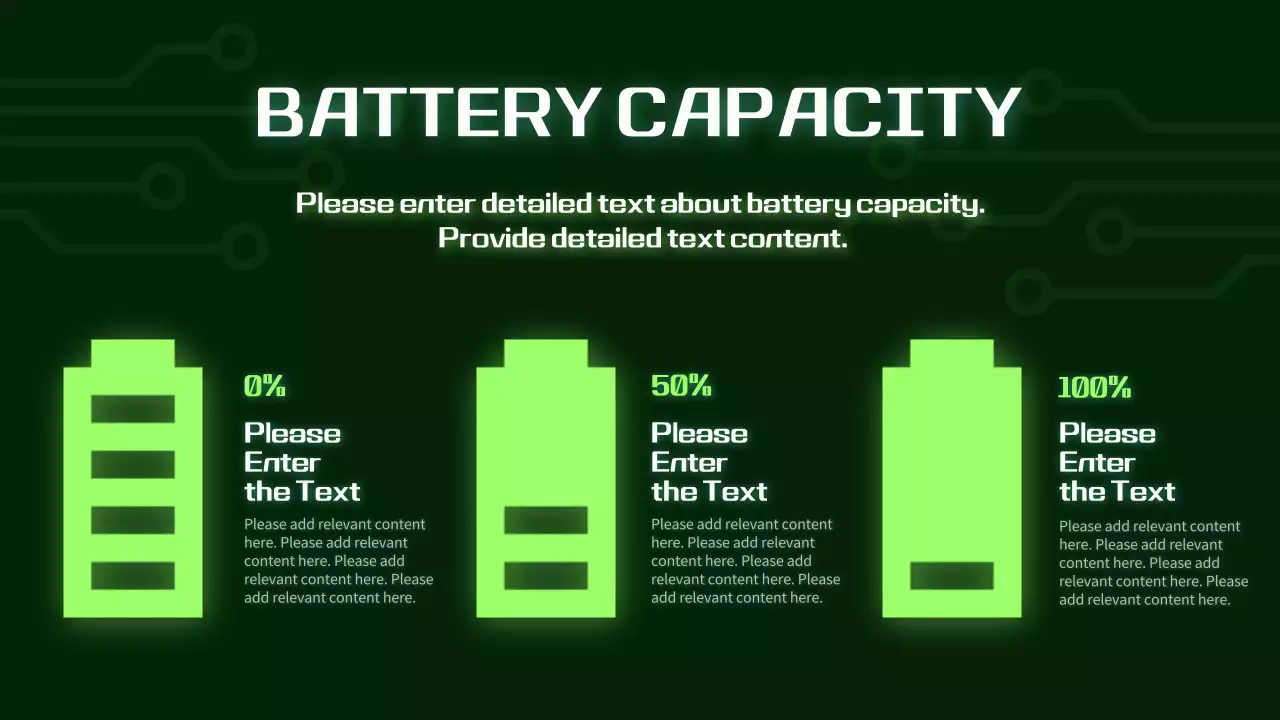그린 모던 배터리 프레젠테이션