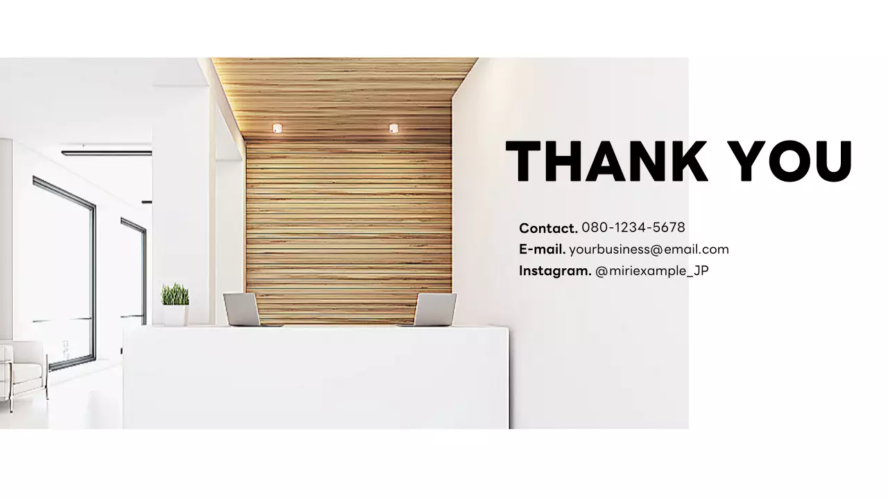 白 モダン インテリア ポートフォリオ プレゼンテーション