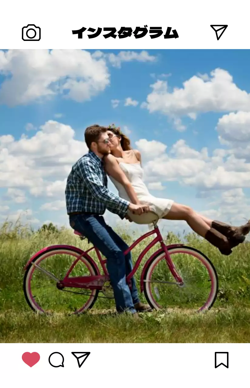 明るく温かみのあるカラー感のシンプルモダンなインスタグラムフォトフレームコンセプトのパーソナルグッズ用