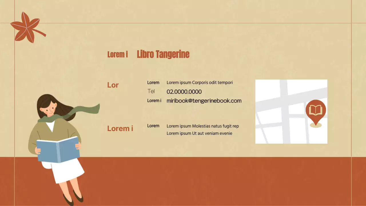 Tema della lezione di lettura autunnale in marrone e beige