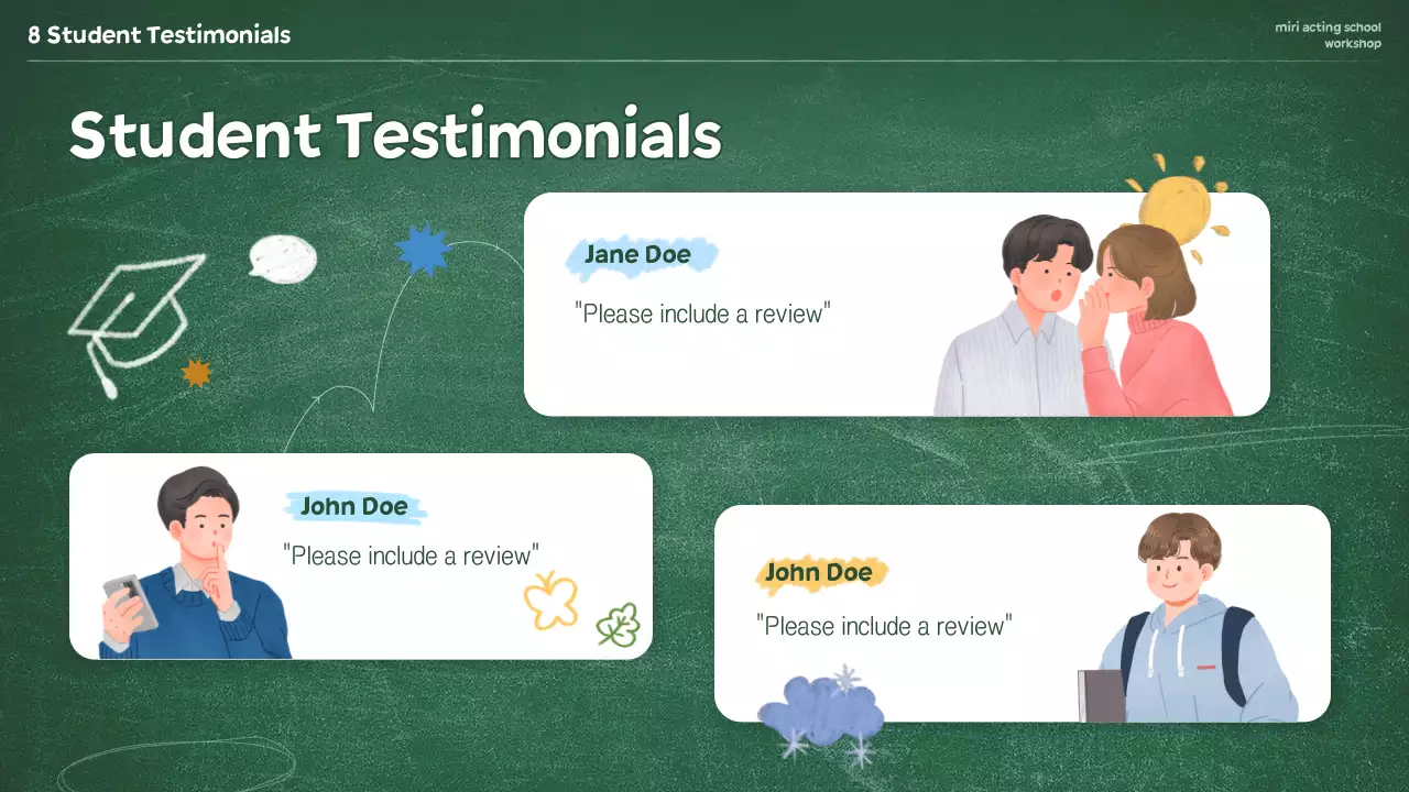 그린 크리에이티브 연기 프로모션 프레젠테이션