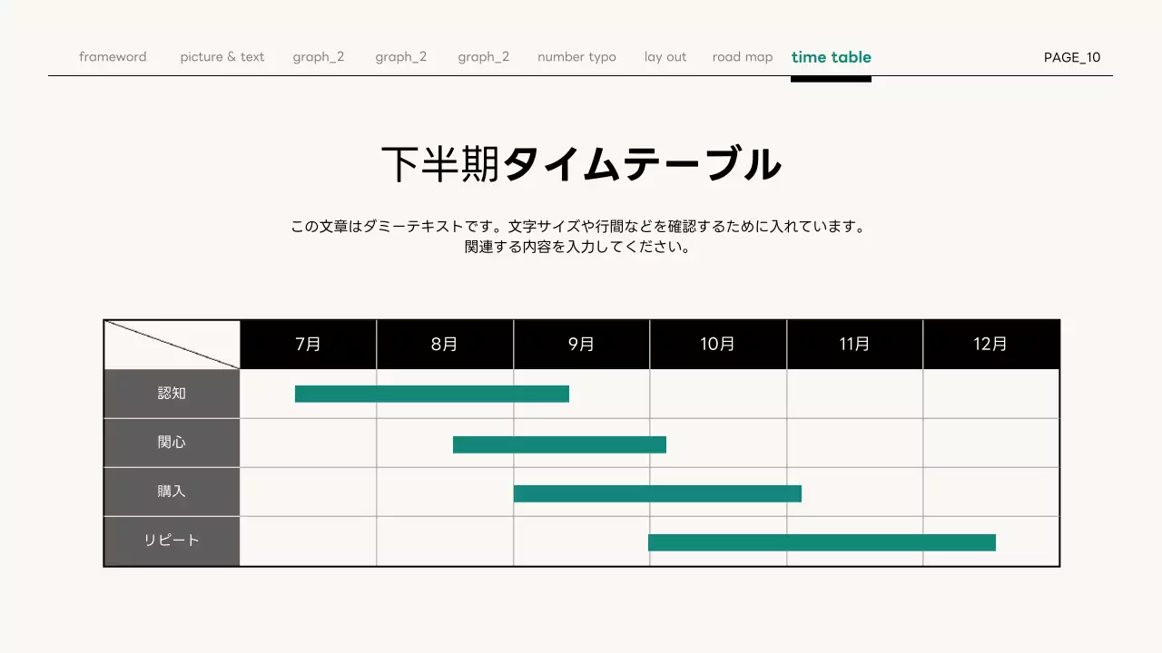 アイボリー シンプル プラン プレゼンテーション