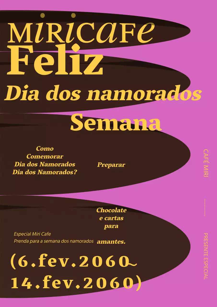  Semana especial do Dia dos Namorados com conceito de lagoa de chocolate