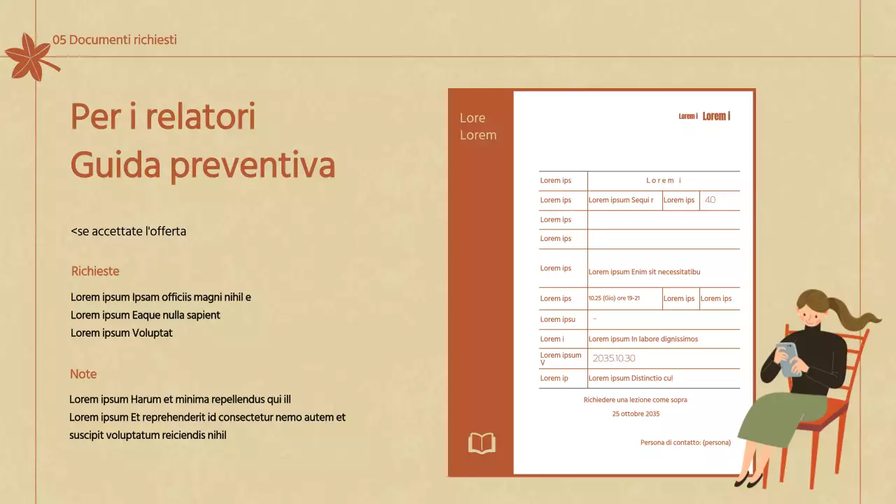 Tema della lezione di lettura autunnale in marrone e beige