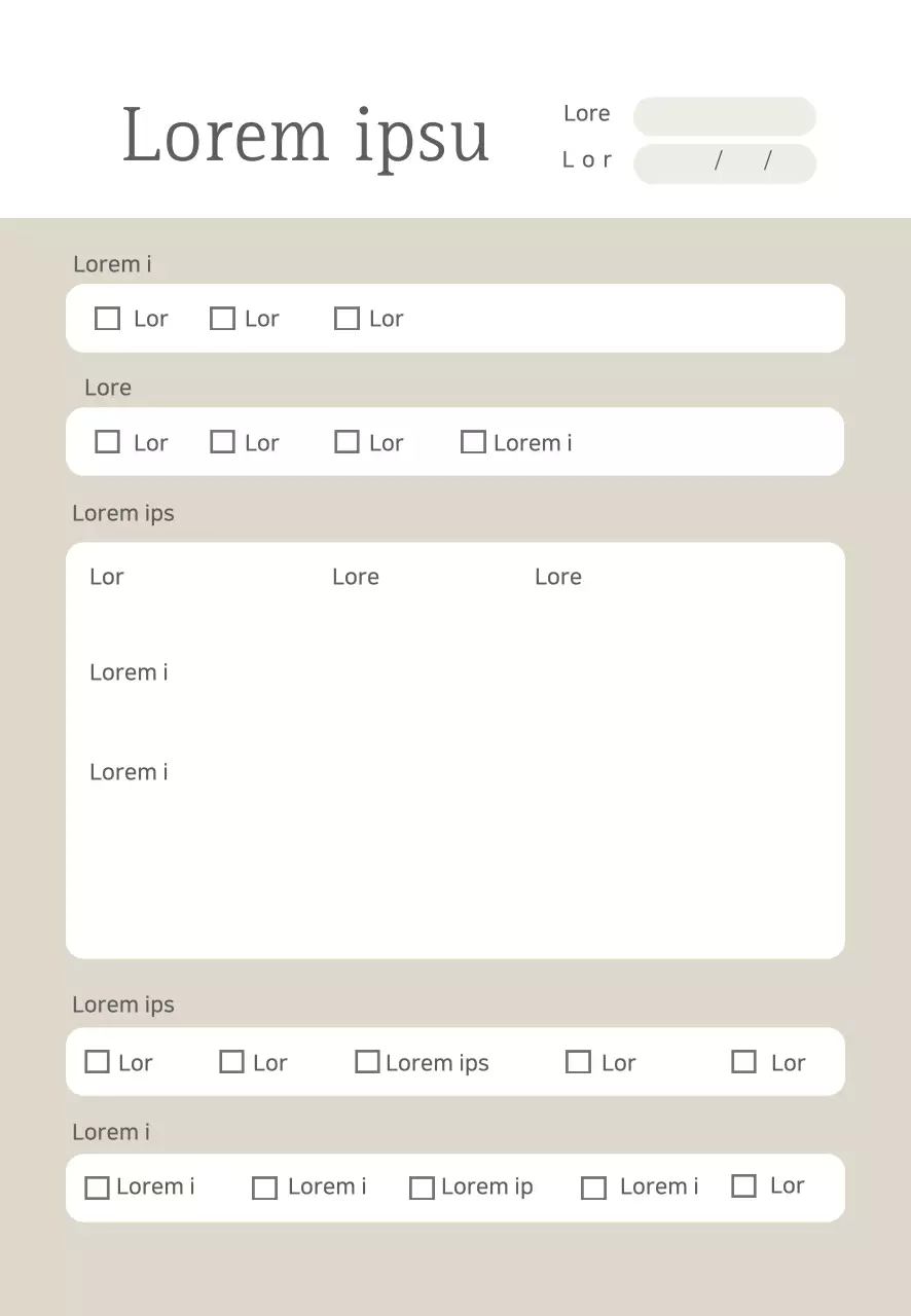 Tờ tư vấn đơn giản hình màu be