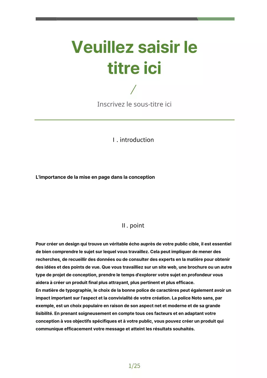 Rapport d'analyse du vert et du vert lime