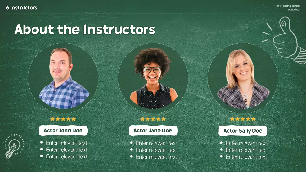 그린 크리에이티브 연기 프로모션 프레젠테이션