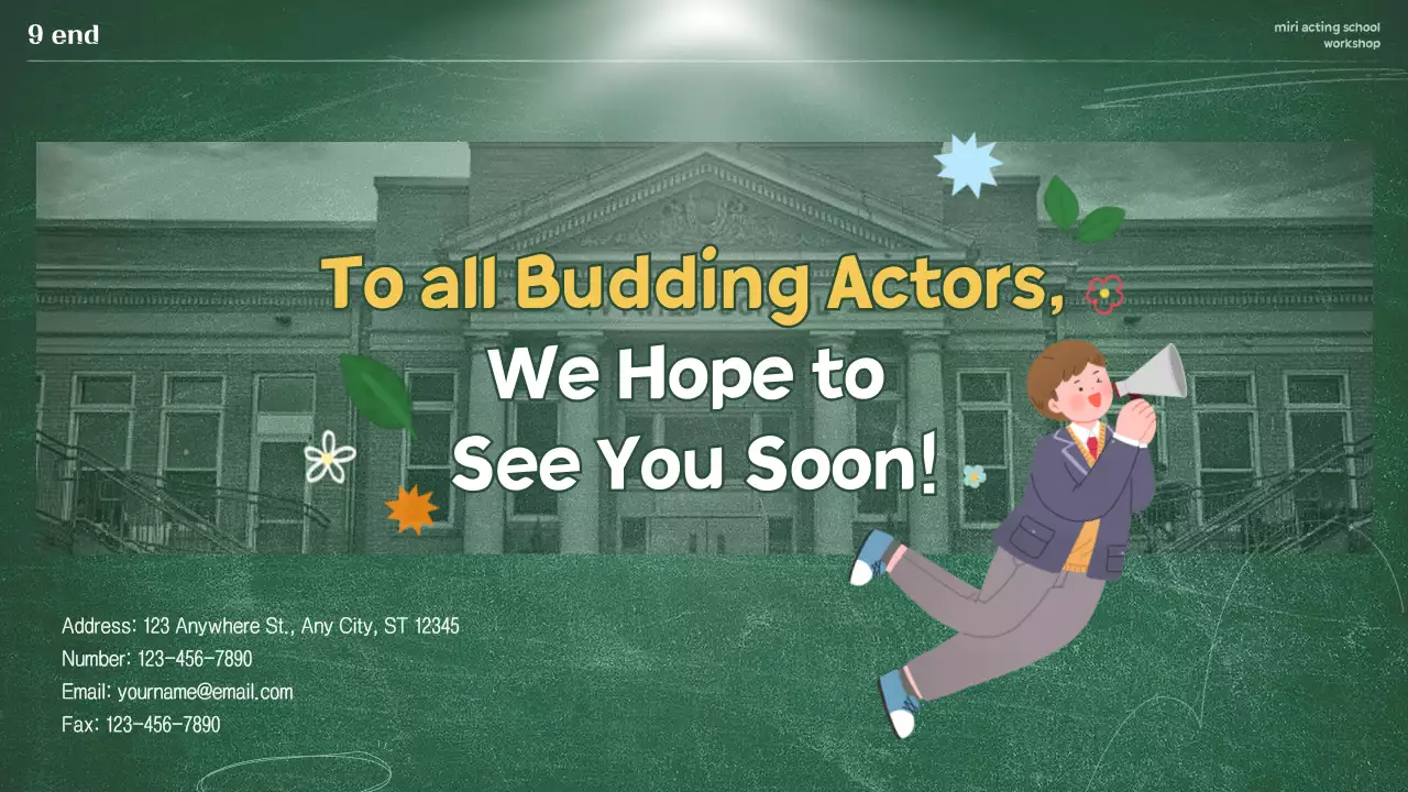 그린 크리에이티브 연기 프로모션 프레젠테이션