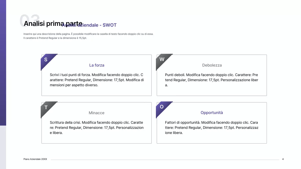 Kit di presentazione del business plan con concetto di indice viola sfumato