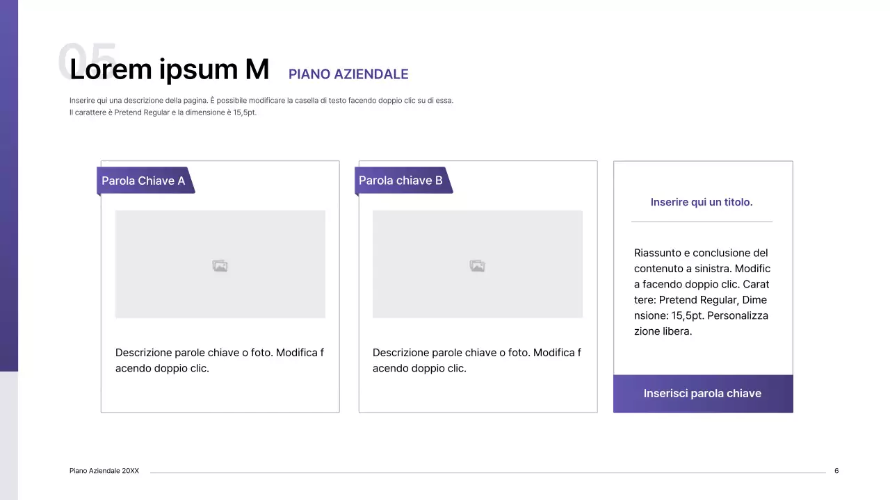 Kit di presentazione del business plan con concetto di indice viola sfumato
