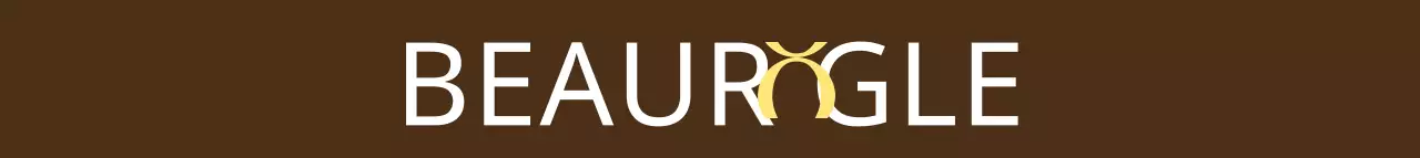 Eenvoudige en emotionele tekst logo stijl met alfabet punten in bruin, wit en geel voor schoonheid winkel promotie en promotie