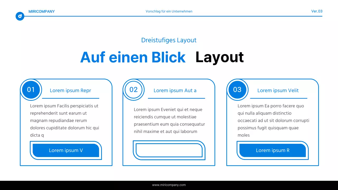 Einfacher Bericht mit blauer und weißer Texthervorhebung