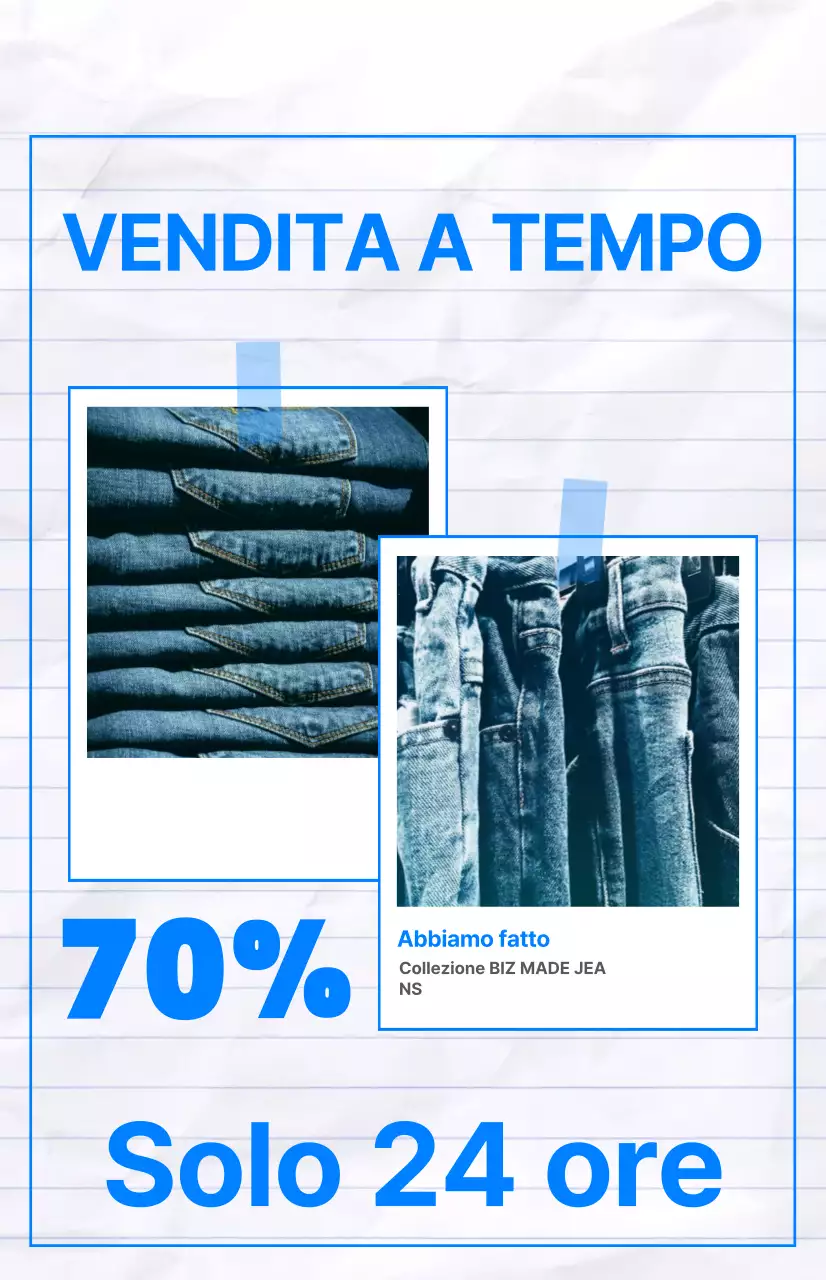Bandiera promozionale Time Sale con un fresco tocco estivo