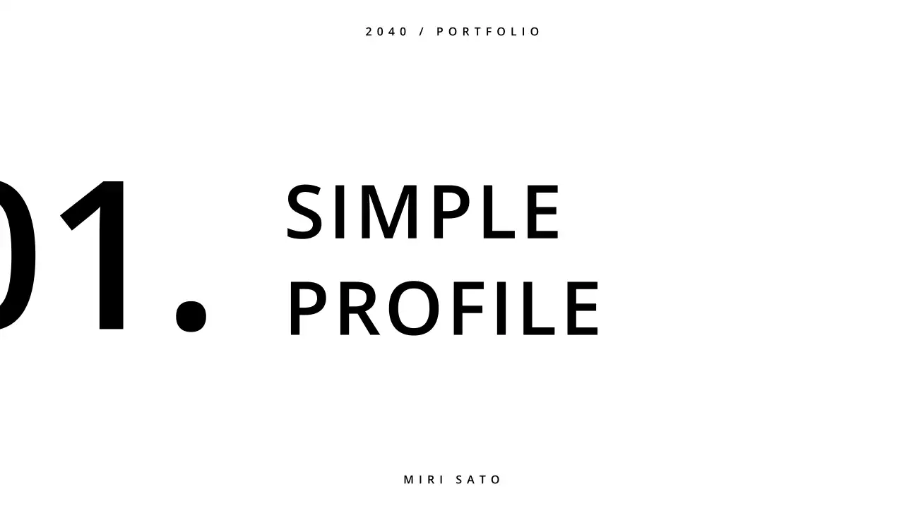 白 シンプル ポートフォリオ ポートフォリオ プレゼンテーション