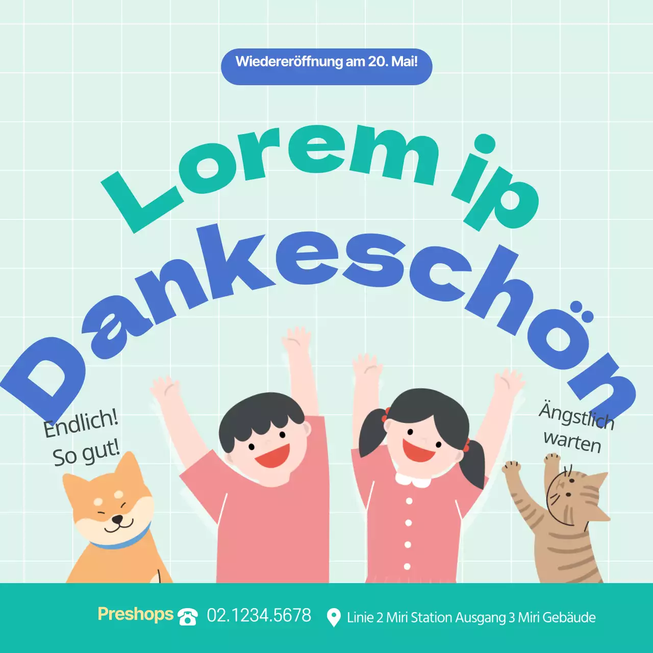 Corona Geschäftsanzeige