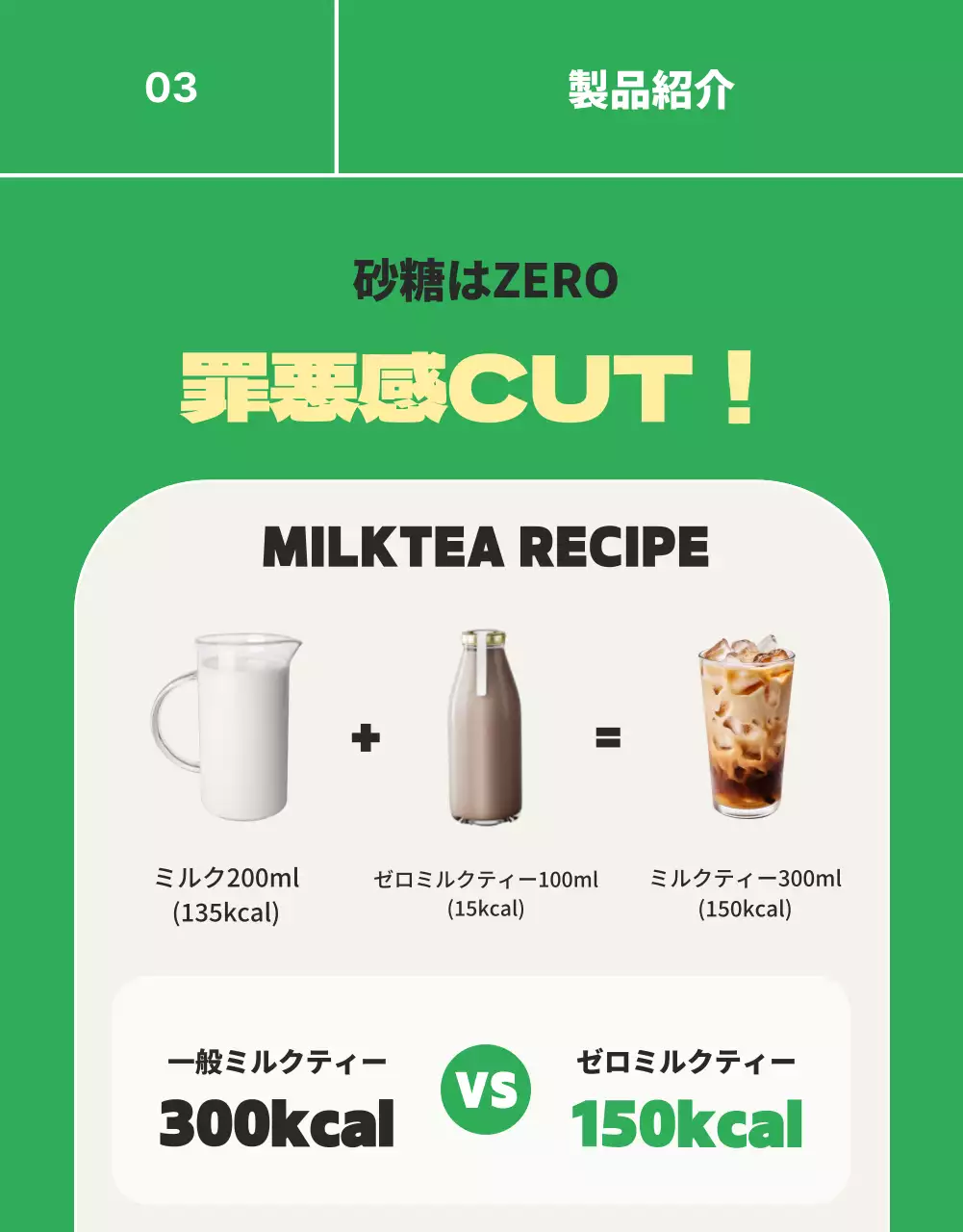 緑 モダン ミルクティー ポスター 詳細ページ