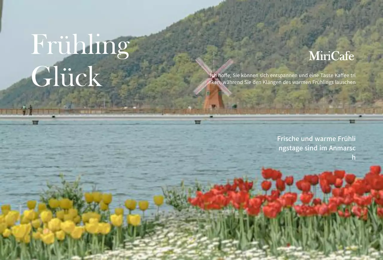 Emotionales Design mit warmem Hintergrund und einem Frühlingskonzept