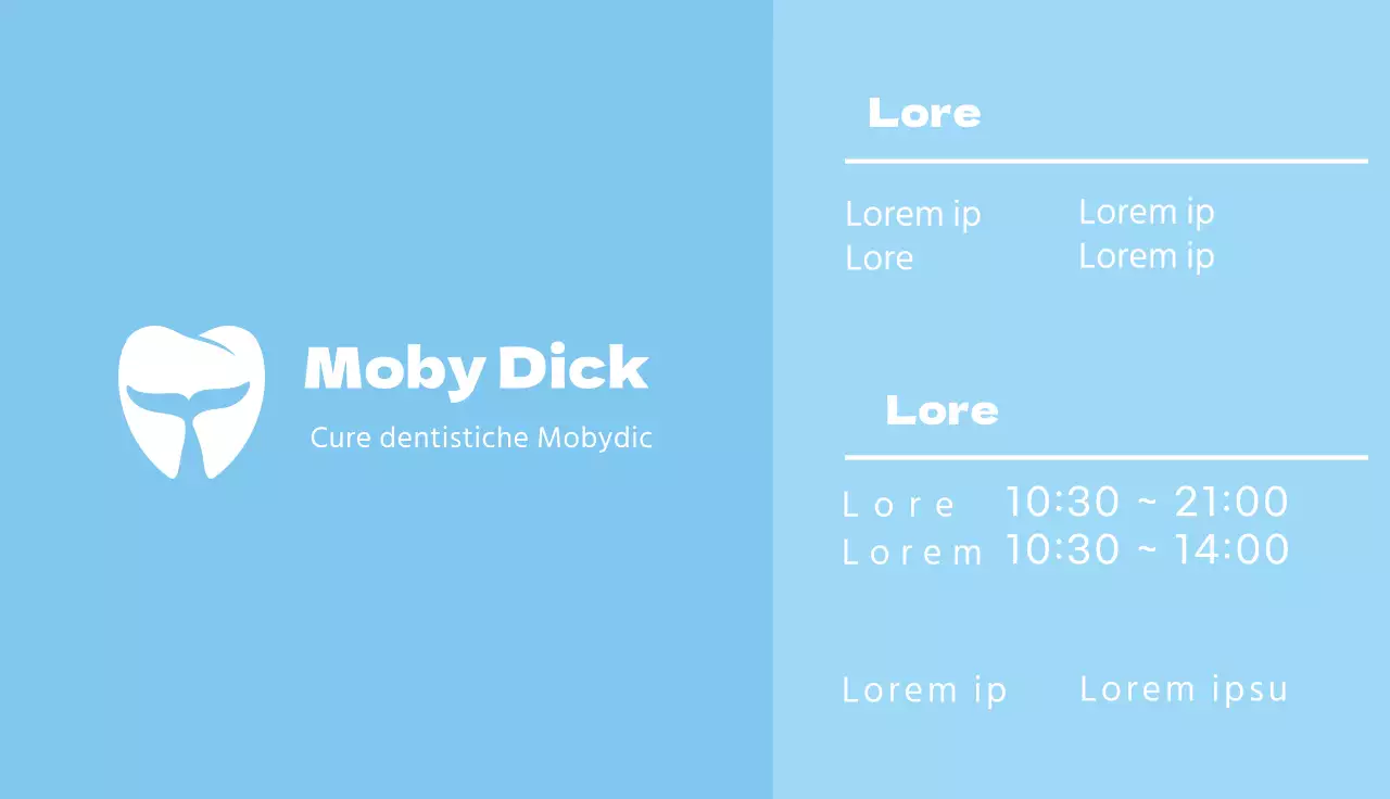 Logo blu per un'attività odontoiatrica pulita