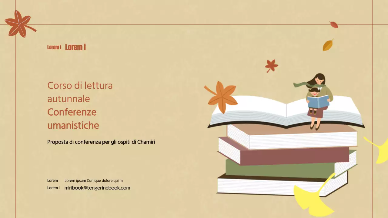 Tema della lezione di lettura autunnale in marrone e beige