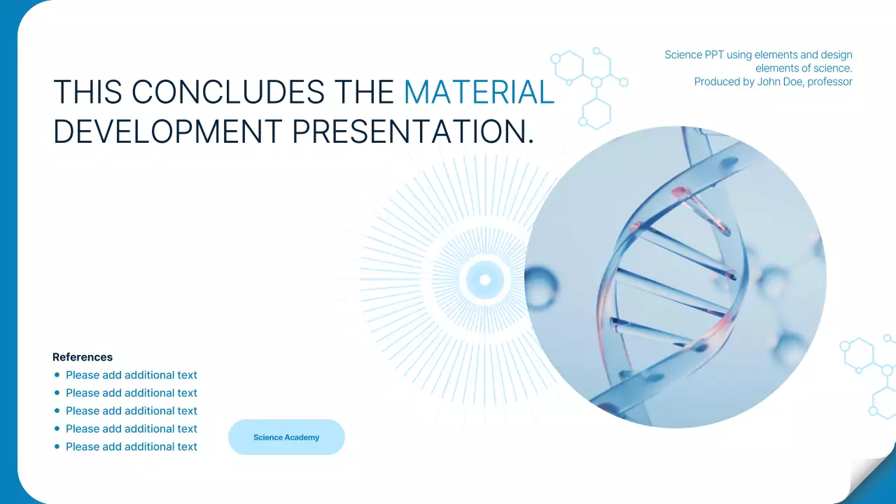 블루 추상 과학 프레젠테이션