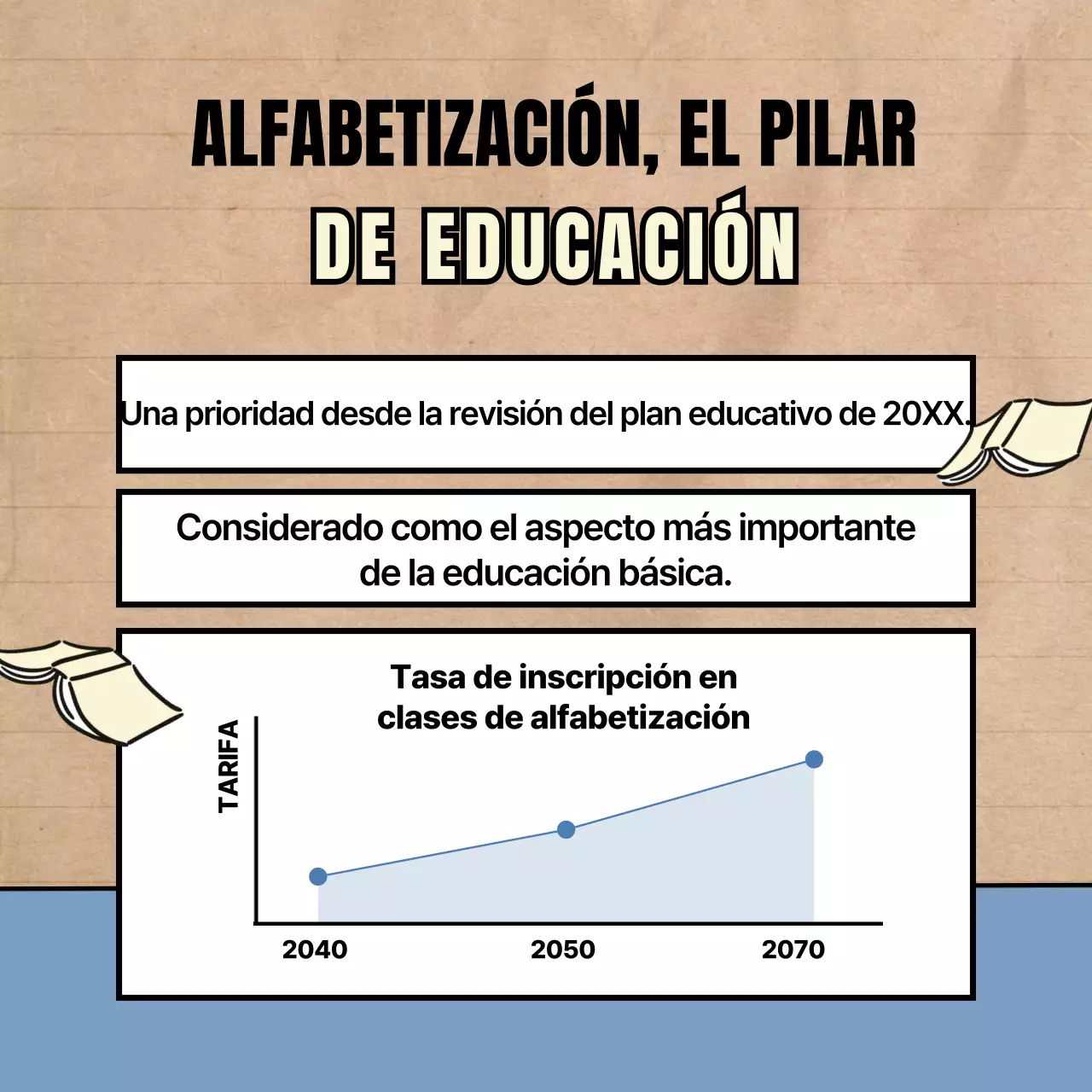 Academia de alfabetización con simpáticas ilustraciones en rojo y negro