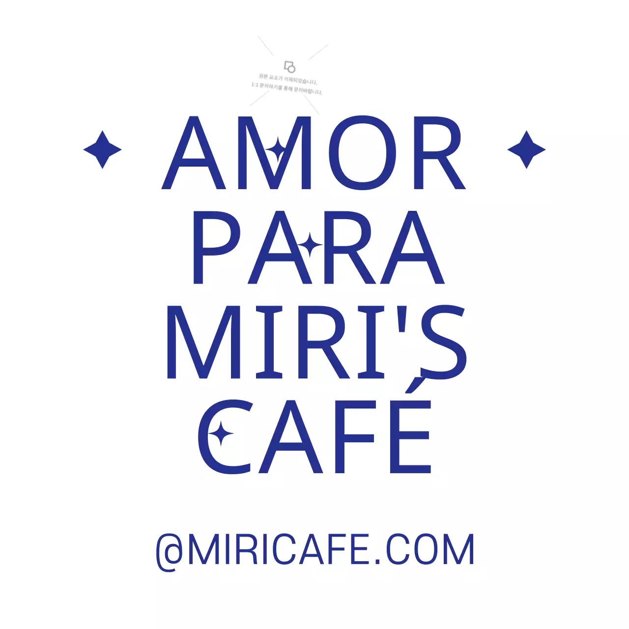 Café de layout de papel de carta com texto simples e emocional em azul-marinho