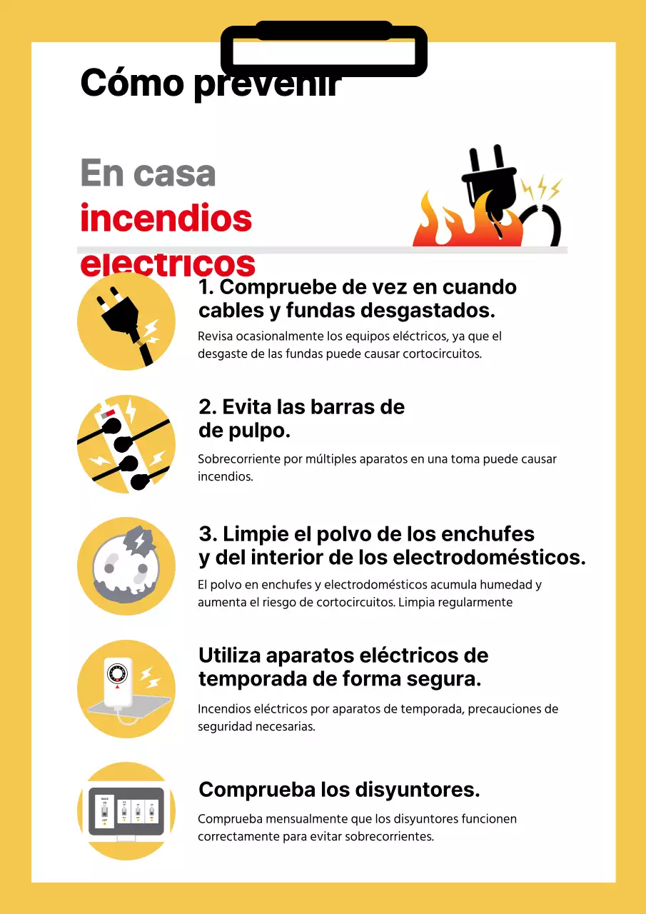 Consejos para prevenir incendios eléctricos en la Casa Amarilla