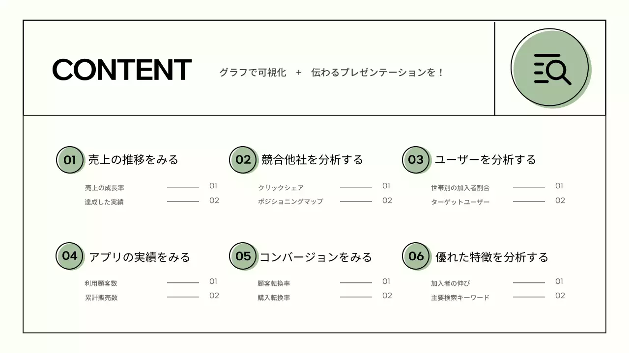 グレー モダン データ プレゼンテーション