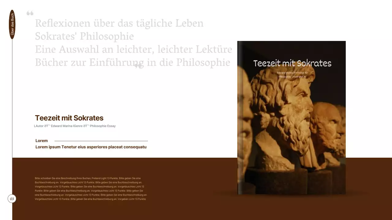 Braun gefärbter geisteswissenschaftlicher Buchclub