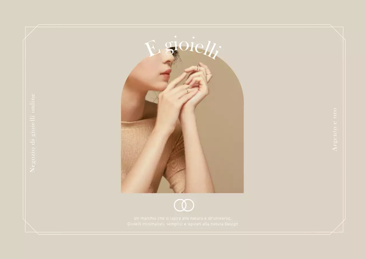 Cartolina guida all'acquisto di gioielli di lusso beige