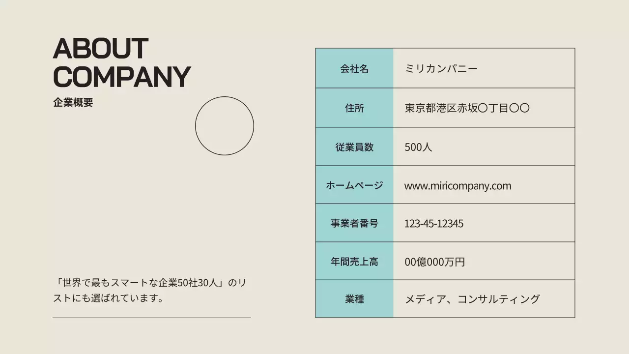 ベージュ モダン ビジネス プレゼンテーション