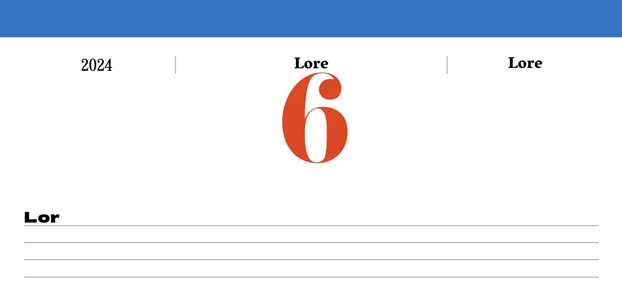 Calendario nostalgico di concezione retrò in rosso e blu