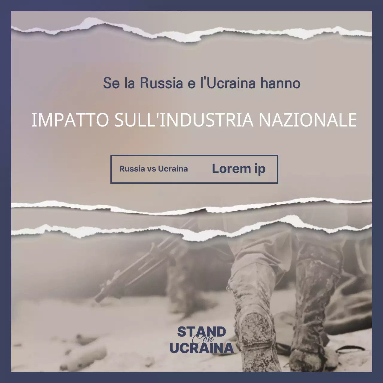 Comunicare la guerra in beige e marina