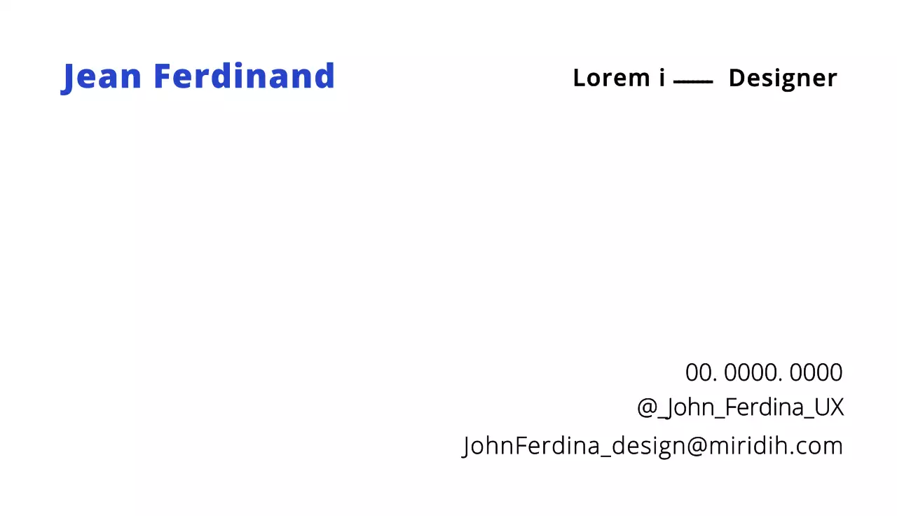 Carte de visite avec le logo de votre entreprise sur fond bleu