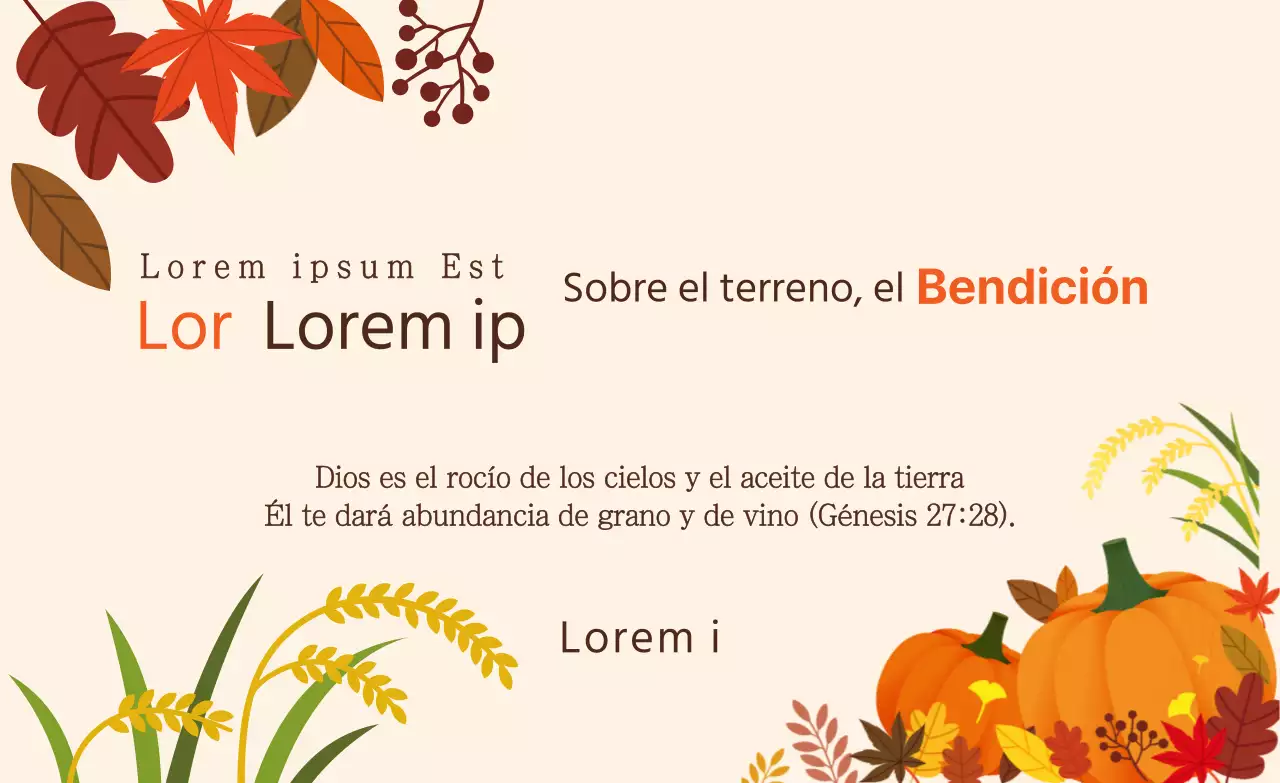 Iglesia de Acción de Gracias de Otoño Naranja