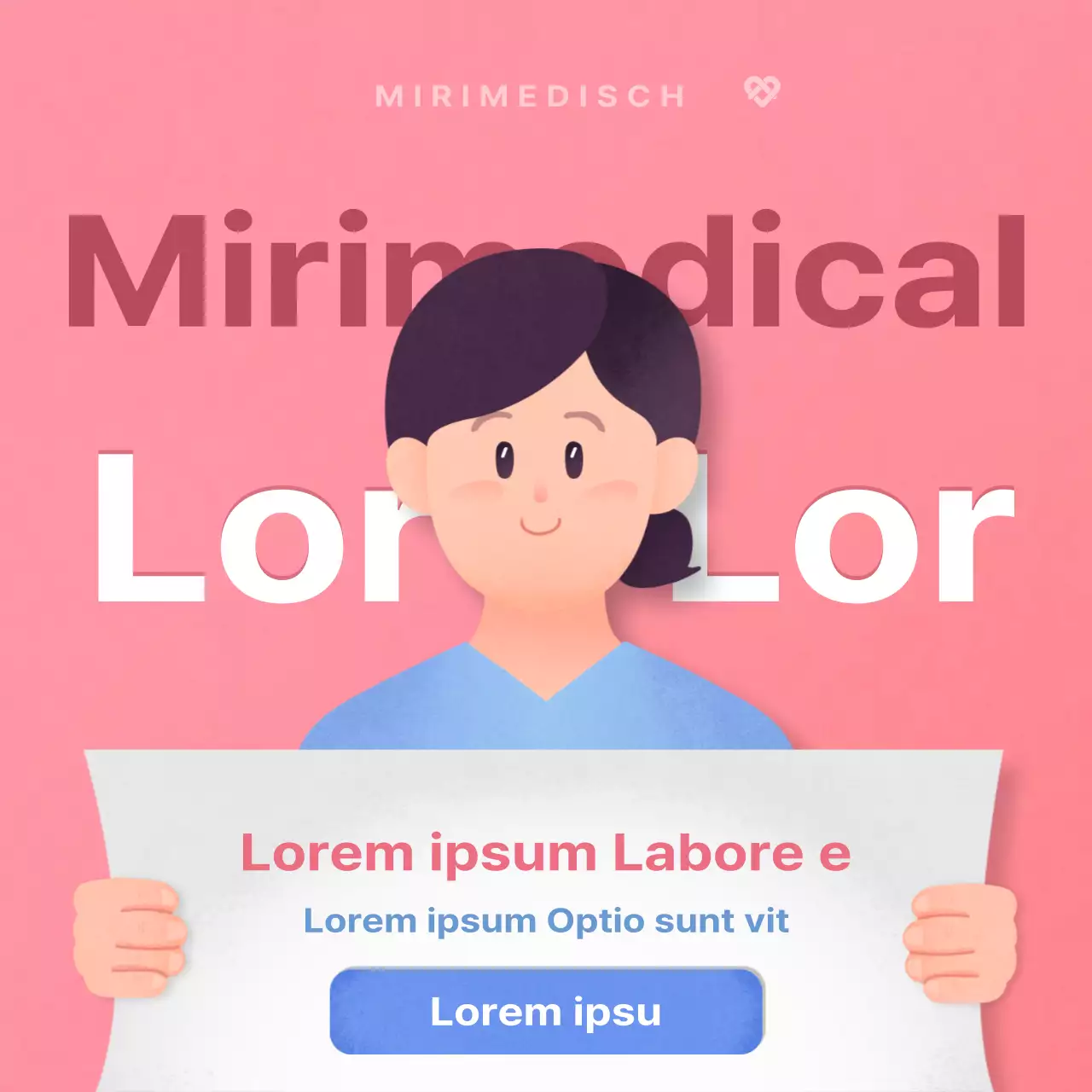 Rosa und hellblau Zertifikat Schule Werbung