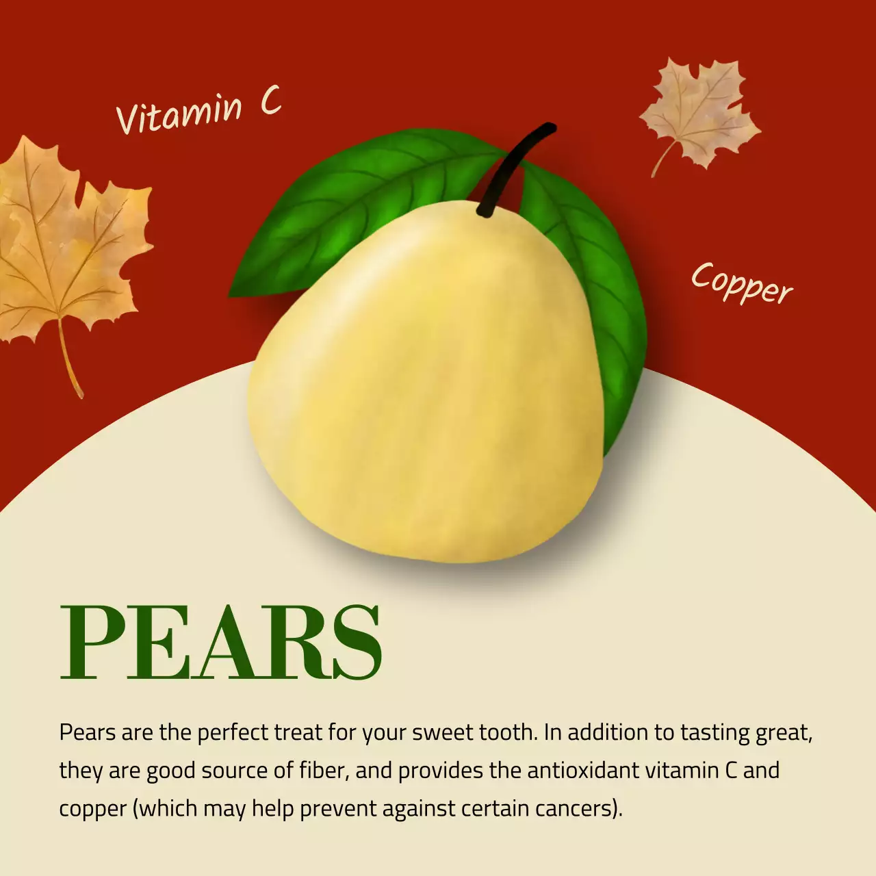 Promote simple seasonal fruits in red