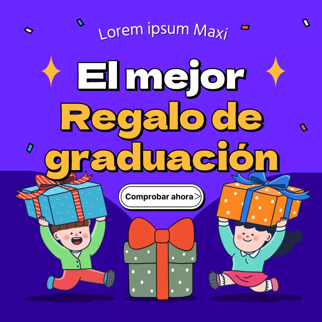 regalo de graduación morado evento