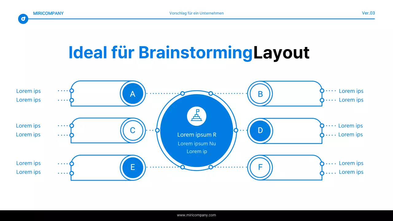 Einfacher Bericht mit blauer und weißer Texthervorhebung